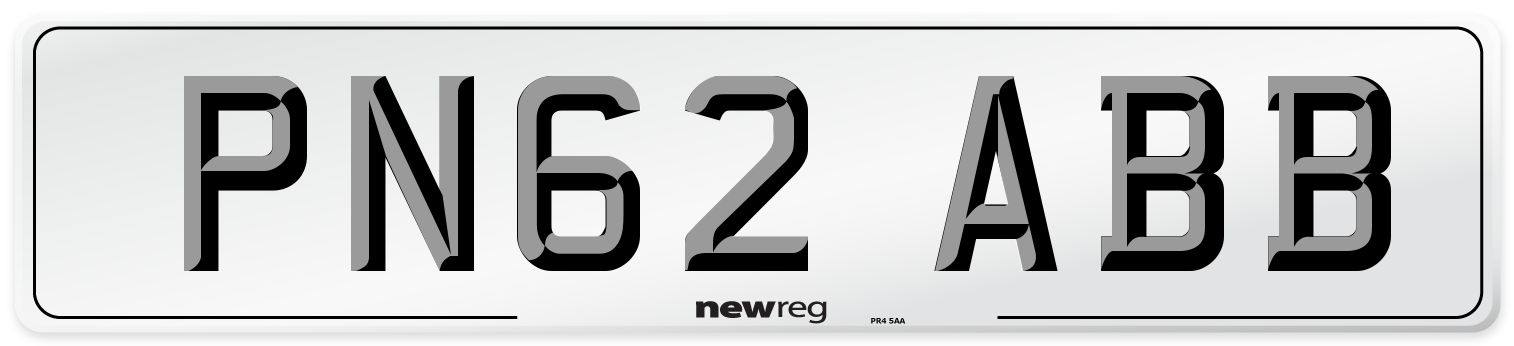 PN62 ABB Number Plate from New Reg